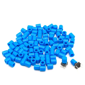 100 шт./лот Синяя пластиковая кепка для крышки тактильного кнопочного выключателя 6*6 мм G61