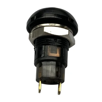 3-Кратный водонепроницаемый кнопочный выключатель с защелкой 12 мм SPST 2A IP67, черный