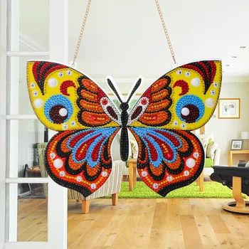 5D DIY алмазная живопись подвесная картина настенное украшение окна животное бабочка подвесная карта кулон домашний декор