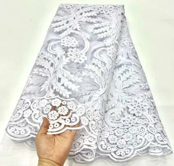 африканская кружевная ткань 2023 высококачественная вышивка кружевные ткани для свадебных платьев для шитья yellow hojilou flash распродажа