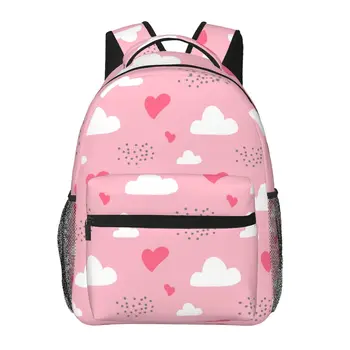 Женский рюкзак Cute Cloud With Love, модная сумка для женщин, мужская школьная сумка, сумка для книг Mochila
