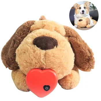 Плюшевая игрушка для сердцебиения домашних животных, игрушка для обучения поведению щенка, игрушка для сна, помогающая облегчить сердцебиение, тревожность, Интерактивная Игровая кукла для собак
