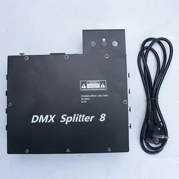 Сценический свет DMX Контроллер DMX512 Разветвитель Усилитель светового сигнала Разветвитель 8-полосный DMX распределитель для сценического оборудования