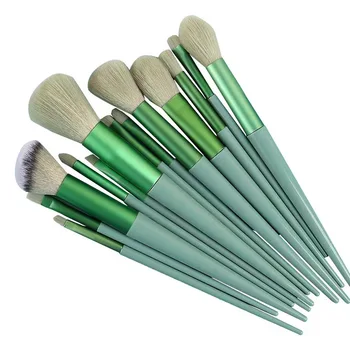 13 штук ofGreenCloud Four Season Green Matcha Green Набор Кистей Для макияжа Кисть для теней пудра Кисть для румян основа для макияжа