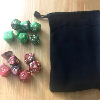 2 шт./лот, сумка для кубиков, специальная сумка для настольных игр, бархатная упаковка, сумка для хранения кубиков.