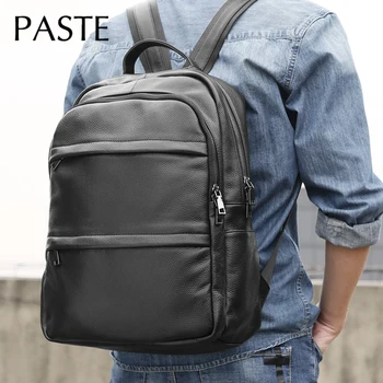 2023 Мужской рюкзак из натуральной коровьей кожи для отдыха, мужская школьная сумка для ноутбука, высококачественные мужские рюкзаки, повседневная дорожная сумка в корейском стиле
