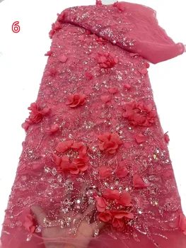 2023 Новая французская 3D наклейка с пайетками, вышитая бисером, сетчатая пряжа, высококачественное летнее классическое вечернее платье чонсам