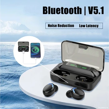 2023 НОВЫЕ беспроводные Bluetooth-наушники TWS, музыкальная гарнитура с шумоподавлением 9D HIFI, водонепроницаемые спортивные наушники для iphone