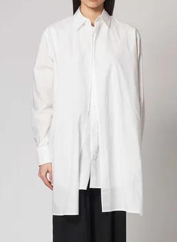2023 Оригинальный дизайн новая структура белая рубашка большого размера с длинным рукавом take piece