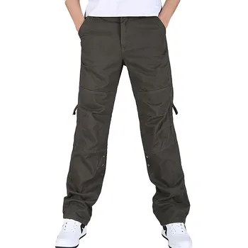 2023 Прямые брюки длиной до колена Новый дизайн мужских брюк-карго в стиле милитари цвета Хаки Повседневные хлопчатобумажные Тактические брюки