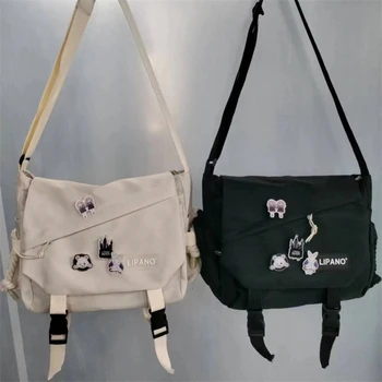 2023 Студенческие школьные сумки, нейлоновые сумки, сумка через плечо, сумки через плечо большой емкости для девочек-подростков, сумка-мессенджер Harajuku