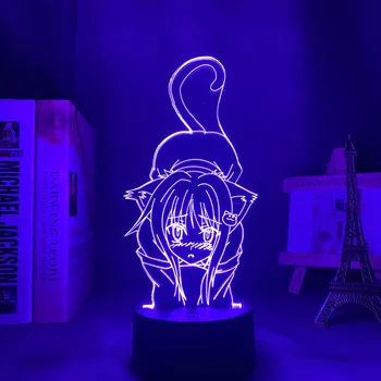 3d Аниме Лампа High School DxD Shirone Toujou для Декора Спальни Свет Подарки на День Рождения для Женщин Мужчин Konosuba Manga Led Night Light