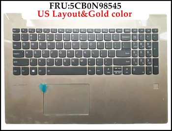 5CB0N98545 для Lenovo Ideapad 520-15IKB 520-15ISK C-cover w клавиатура в сборе US Layout KB Gold w тачпад с подсветкой fringerprint