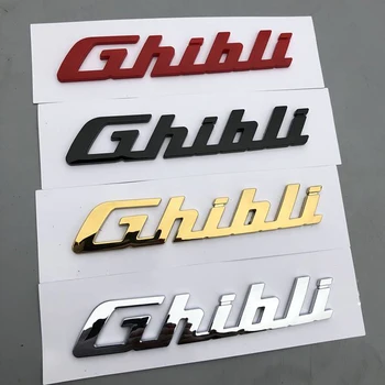 ABS Наклейки с эмблемой заднего багажника автомобиля Значок на хвосте Боковая наклейка для укладки Maserati Ghibli Модификация буквы логотипа Аксессуары