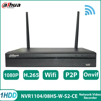 Dahua NVR1104HS-W-S2 NVR1108HS-W-S2 Беспроводной Видеорегистратор 4/8 Каналов WiFi Камеры Видеомагнитофон на жестком диске Onvif H.265 P2P 1HDD CCTV