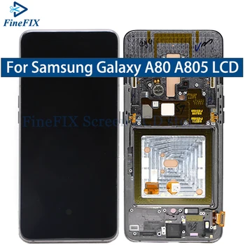 oled ЖК-дисплей Для Samsung Galaxy A80 ЖК-дисплей С Сенсорным экраном, Панель Дигитайзера, Замена Samsung A80 A805 A805F Lcd