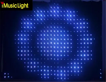 P9 3x8 м Трехцветный RGB LED vision занавес сценический занавес DJ фонов Управление ПК с программным обеспечением