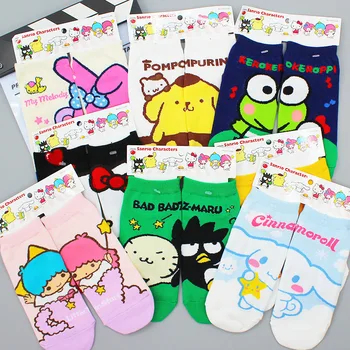 Sanrio My Melody Аниме Фигурки Плюшевые Носки Hello Kitty Gudetama Cinnamoroll Мультфильм Милые Плюшевые Спортивные Носки Детский Подарок