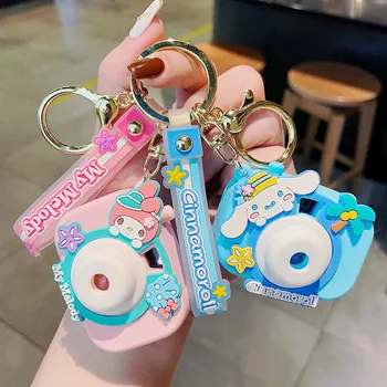 Sanrio Камера Брелок Подвеска Hello Kitty Cinnamoroll Каваи Аниме Милый Мультфильм Куроми Школьный рюкзак Подвесные украшения Подарки для девочек