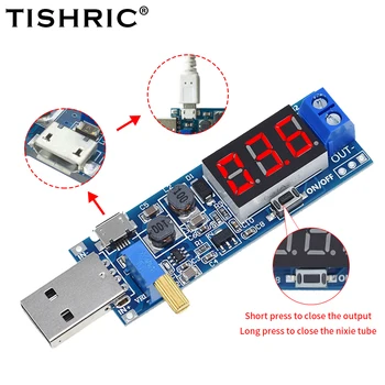 TISHRIC USB DC от 5 В до 12 В 9 В Кабель Питания Для Маршрута WIFI Конвертер Провод usb Boost Модуль Адаптер Регулируемый Выход DC 1.2 В-24 В
