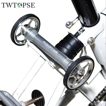 TWTOPSE Easy Wheel Extension Телескопический Рычаг для Складного Велосипеда Brompton Bicycle Easy Wheel Rack Block CNC Super Light 65g