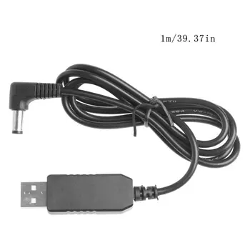 USB DC от 5 В до 12 В 2,1x5,5 мм прямоугольный штекерный повышающий кабель-адаптер для маршрутизатора