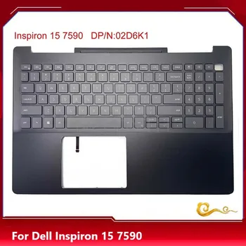 YUEBEISHENG New/org Для Dell Inspiron 15 7000 7590 Подставка для рук Верхняя крышка клавиатуры США Без тачпада 02D6K 02D6K1, с подсветкой