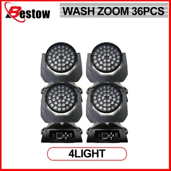 Zoom LED Wash 36x12 RGBW 4в1 Движущиеся Головные Сценические Огни Lyre Wash Zoom 36 RGBWAUV 6в1 Свадебный DJ Дискотечный Барный Прожектор