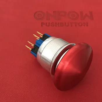 Антивандальный кнопочный выключатель ONPOW 22 мм с грибовидной головкой 1NO1NC GQ22-11M/A