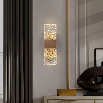Биволк скандинавская индивидуальность креативный медный настенный светильник из прозрачного стекла светодиодная лампа ресторан коридор кабинет спальня