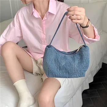 Брендовая Дизайнерская джинсовая женская сумка через плечо повседневная сумка через плечо Сумка-бродяга Тренд 2023 года