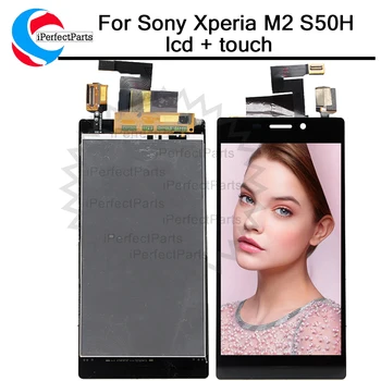 Для Sony Xperia M2 S50H D2302 D2305 D2306 ЖК-дисплей + Сенсорный Экран Дигитайзер В Сборе Запасные части для sony m2