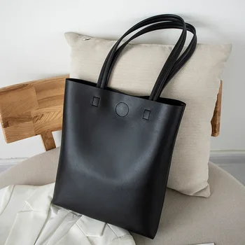 Женская сумка Mifuny, женская сумка-мешок большой емкости, высококачественная Повседневная сумка для покупок, искусственная кожа, простой дизайн, дорожная сумка-тоут