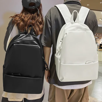 Женский кожаный рюкзак UNIXINU, однотонные школьные рюкзаки унисекс для подростков, студенческие дорожные сумки через плечо для женщин