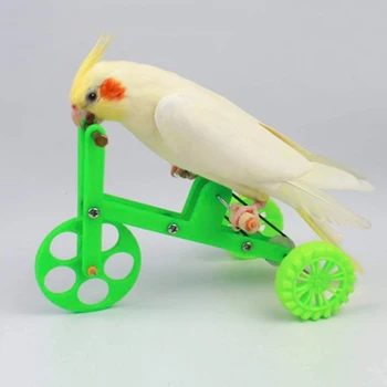 Забавный Попугай Велосипед Игрушка Птицы Обучающие Игрушки Принадлежности Обучающий Интерактивный Реквизит для Попугая Cockatiel Conure Lovebird