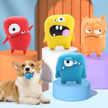 Интерактивная пищащая игрушка для собак с дизайном в виде большого глазного яблока Забавные игрушки для домашних животных Маленькие собачки для грызения игр и чистки зубов Принадлежности для собак
