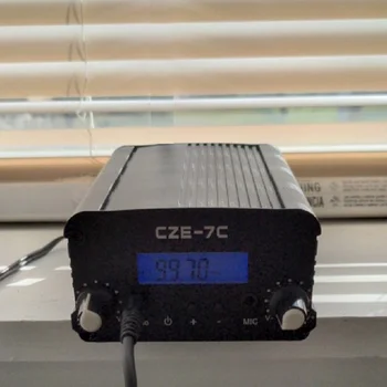 Комплект передатчика FM-вещания мощностью 7 Вт для радиостанции (наружная антенна TNC + адаптер питания + аудиокабель)