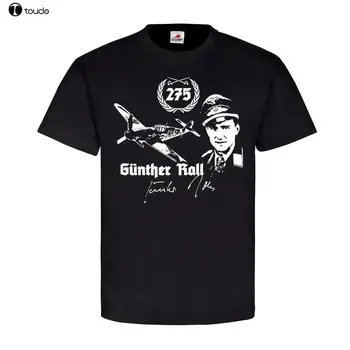 Короткий Рукав Для Мужской Одежды Летняя Футболка Gunther Rall Jagdflieger Luftwaffe Me109 Pilot Ritterkreuz Trager Футболка