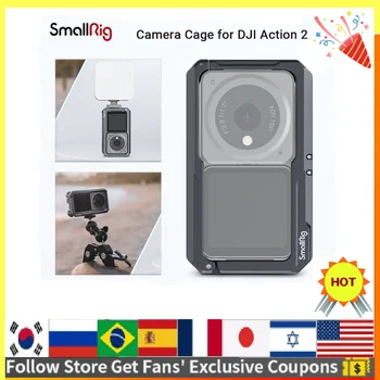 Корпус экшн-камеры SmallRig для DJI Action 2 Power Combo или двухэкранной камеры с холодным башмаком M4 и отверстиями для винтов 1/4 дюйма 3661
