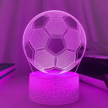 Лава Белый 3D Футбол светодиодный ночник Неоновая вывеска Лампа Рождественские украшения для дома Декор для спальни на День рождения Свадебные подарки