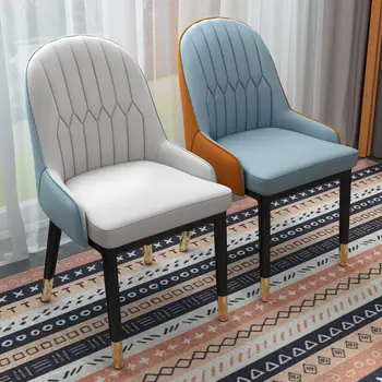 Легкое Роскошное домашнее кресло со спинкой, обеденный стул с подлокотником, современный минималистичный стул для переговоров с интернет-знаменитостями, маникюрный стул