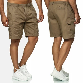 Летние Новые мужские шорты-карго с несколькими карманами, мужские свободные повседневные брюки для занятий спортом на открытом воздухе, брюки в пять четвертей длины