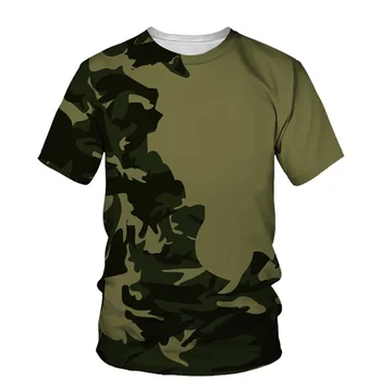 Летняя мужская камуфляжная одежда, тактическая футболка Sodiers с 3D принтом для фанатов милитари, футболки Jungle Sea, Повседневные топы уличной одежды
