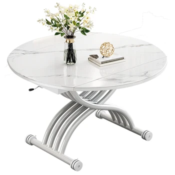 Многофункциональный чайный столик с подъемной каменной плитой, стол двойного назначения для маленькой семьи, современный простой складной передвижной встроенный стол