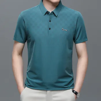 Модная брендовая футболка-поло для мужчин, повседневная летняя одежда с коротким рукавом, роскошные рубашки в клетку для мужчин, рубашка-поло в корейском стиле