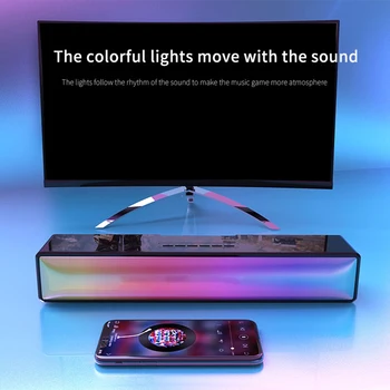 Модный беспроводной динамик с разноцветной подсветкой, многофункциональный портативный громкоговоритель для кемпинга, пикника