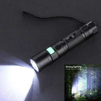 Мощный светодиодный фонарик, масштабируемый в 5 режимах с зажимом, фонарик Подходит для кемпинга и охоты, Портативный светодиодный фонарик с мини-ручкой.