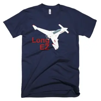 Мужская летняя футболка Rutan Model 61 с круглым вырезом и принтом из 100% хлопка с длинным рукавом-EZ Airplane T-Shirt - Персонализированная к Вашей футболке
