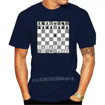 Мужская одежда, шахматная футболка - Макет доски Fools Mate, набор классических математических шахмат