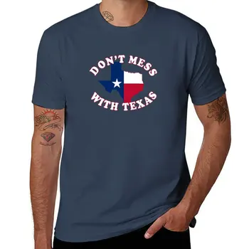 Новая футболка Don't Mess With Texas, винтажная футболка с графикой, короткая эстетическая одежда, мужские однотонные футболки